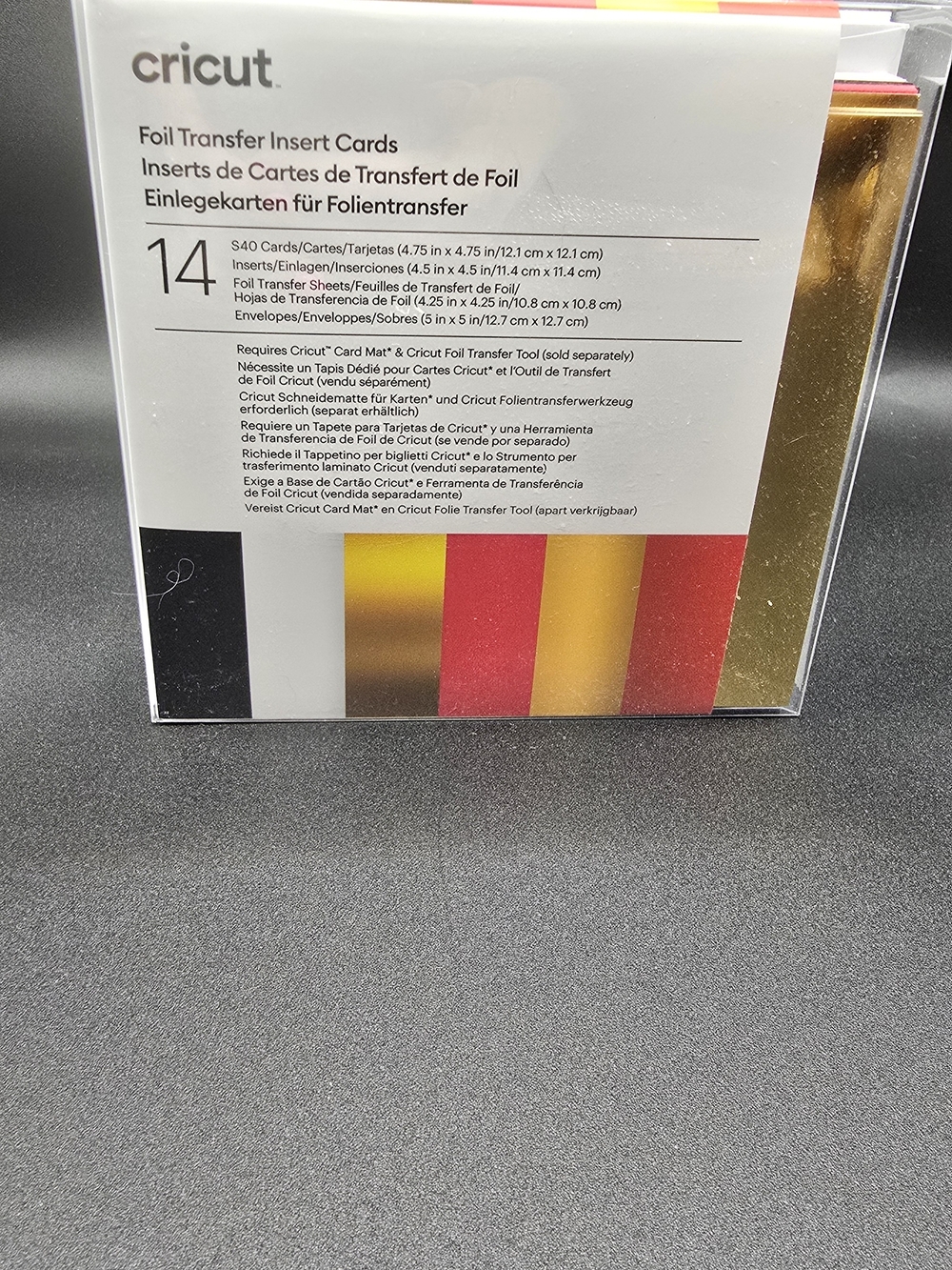 Cricut Foil Transfer Insert Cards - Multicolor (Gold, Red, Black)